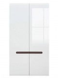 Black Red White AZTECA TRIO - SZF2D/19/11-szekrény , fehér/fehér fényes