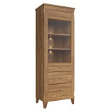 Black Red White BRW BERGEN 1 ajtós 2 fiókos vitrin arany sibiu fenyő