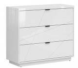 Black Red White BRW Forn komód (KOM3S) - fényes fehér