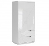 Black Red White BRW Forn ruhásszekrény - fényes fehér