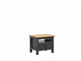 Black Red White BRW HESEN - Éjjeliszekrény - grafit/artisan tölgy