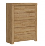 Black Red White BRW HOLTEN hatfiókos komód - KOM6S - waterford tölgy