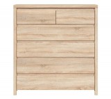 Black Red White BRW KASPIAN 6 fiókos komód sonoma tölgy