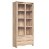 Black Red White BRW KASPIAN széles vitrin sonoma tölgy