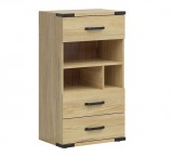 Black Red White BRW Lara 3-fiókos komód