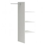 Black Red White BRW LOKSA ruhásszekrényhez vállfatartós 3 polcos panel fehér andersen fenyő