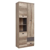 Black Red White BRW MALCOLM - Zártpolcos szekrény