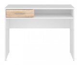 Black Red White BRW NEPO PLUS egy fiókos íróasztal - fehér/sonoma tölgy (BIU1S)