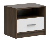 Black Red White BRW NEPO PLUS éjjeli szekrény - nemes tölgy/fehér (KOM1S)