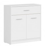 Black Red White BRW NEPO PLUS két ajtós/egy fiókos komód - fehér (KOM2D1S)