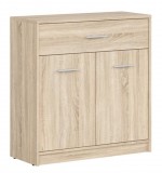 Black Red White BRW NEPO PLUS két ajtós/egy fiókos komód - sonoma tölgy (KOM2D1S)