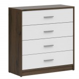 Black Red White BRW NEPO PLUS komód - nemes tölgy/fehér (KOM4S)