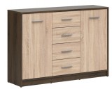 Black Red White BRW NEPO PLUS komód - nemes tölgy/sonoma (KOM2D4S)