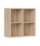 Black Red White BRW NEPO PLUS nyitott fali polc - sonoma tölgy (SFW/8/8)