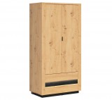 Black Red White BRW Ostia 2 ajtós 2 fiókos ruhásszekrény