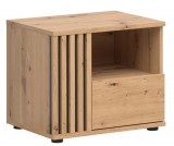 Black Red White BRW VABRES éjjeliszekrény (bal) - KOM1S/L - artisan tölgy/fekete