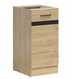 Black Red White JUNONA LINE - D1D/40/82_L - Alsószekrény elem, balos (bernstein tölgy/wenge)