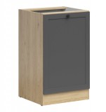 Black Red White JUNONA LINE - D1D/50/82_L - Alsószekrény elem, balos (bernstein tölgy/grafit)