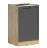 Black Red White JUNONA LINE - D1D/50/82_P - Alsószekrény elem, jobbos (bernstein tölgy/grafit)