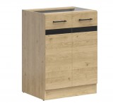 Black Red White JUNONA LINE - D2D/60/82 - Alsószekrény elem (bernstein tölgy/wenge)