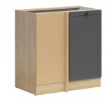 Black Red White JUNONA LINE - DNW/100/82_L - Alsó sarokelem, balos (bernstein tölgy/grafit)