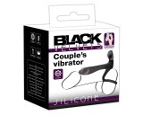 Black Velvets - akkus, 2in1 párvibrátor és péniszgyűrű (fekete)