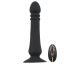 Black Velvets - akkus, lökő anál vibrátor (fekete)