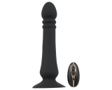 Black Velvets - akkus, lökő anál vibrátor (fekete)