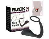 Black Velvets Black Velvet análujj péniszgyűrűvel (fekete)