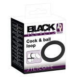 Black Velvets Black Velvet - szilikon péniszgyűrű (fekete) - 5cm