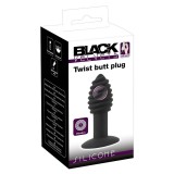 Black Velvets Black Velvet Twist - akkus, szilikon anál vibrátor (fekete)