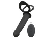 Black Velvets Double F - felcsatolható anál vibrátor (fekete)