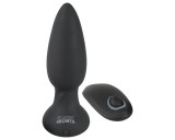 Black Velvets - forgó gyöngyös anál vibrátor (fekete)