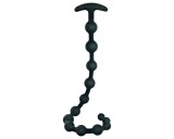 Black Velvets - gyöngyös anál dildó (fekete)