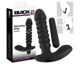 Black Velvets redős vibrátor - közepes (fekete)