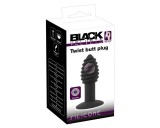 Black Velvets Twist - akkus, szilikon anál vibrátor (fekete)