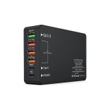 BlackBird BH1406 65 W, 4 x USB, 1 x Type-C, 1 x PD, 20 W Fekete dokkoló töltőállomás