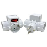 BlackBird BH1624 Hálózati Dugalj 3 aljzatos elosztó kapcsolóval - Fehér (BH1624)