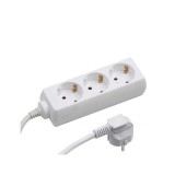 Blackbird Hálózati elosztó 3 aljzatos 1.5m - Fehér (BH1627)