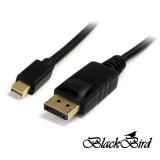 Blackbird kábel displayport 1.2 male to mini displayport 1.2 male 60hz, 2m bh1244