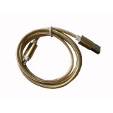 BLACKBIRD Lightning Adatkábel 1m, Arany 2A (Extra erős anyagból) (BH193 GOLD)