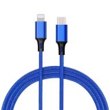 BLACKBIRD Lightning - USB Type-C adatkábel 1m kék-fekete (BH1167 BLUE) (BH1167 BLUE) - Adatkábel
