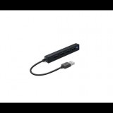 BlackBird USB 2.0 hub 4 portos fekete (BH1304) (BH1304) - USB Elosztó