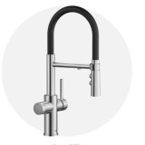 BLANCO CATRIS-S FLEXO FILTER Zuhanyváltós Csaptelep PVD Steel-Szálcsiszolt