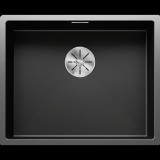 Blanco CLARON 500-IF Dark Steel rozsdamentes acél mosogató 540x440x190 527836