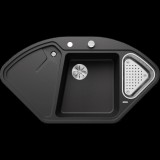 BLANCO DELTA II Gránit Mosogató Medence Fekete