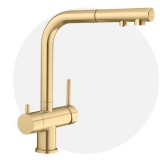 BLANCO FONTAS-S II Kihúzható Csaptelep Víztisztítóhoz Satin Gold-Arany