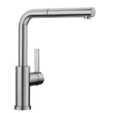 BLANCO LANORA-S-F Ablak Elé Szerelhető Csaptelep Kihúzható Fejjel, Szálcsiszolt Acél