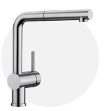 BLANCO LINUS-S Csaptelep Kihúzható Fejjel Fényes Rozsdamentes Acél