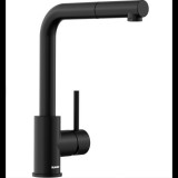 Blanco MILA-S csaptelep matt fekete kihúzható csapfejjel 526660